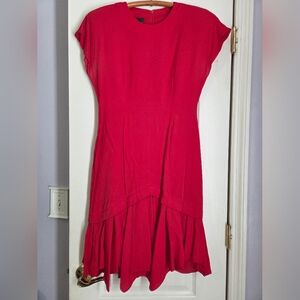 Elegant Red Women's Cocktail Dress